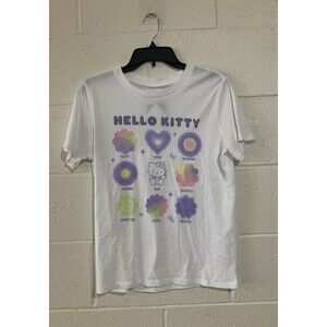 Hello Kitty T-shirt Happy Loved Blooming Inspired Kind Grateful Women Size M